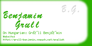 benjamin grull business card